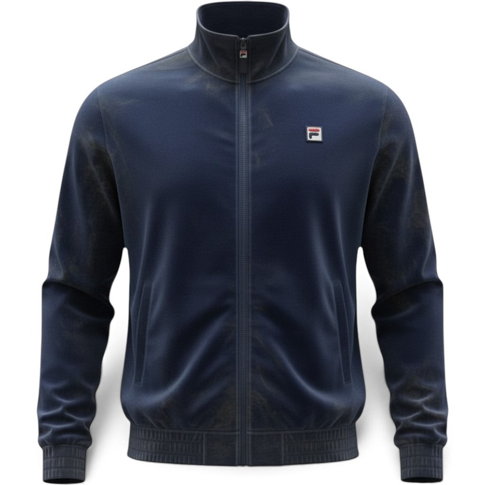 Fila Track Jacket Velour Full Zip Navy Blue Athleisure Size XXL